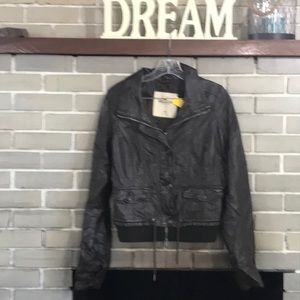 Juniors Hollister bomber jacket, brown size med